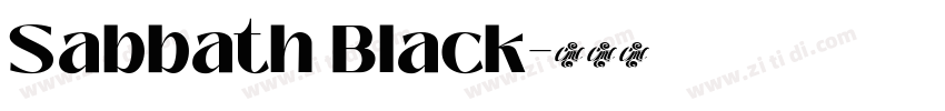 Sabbath Black字体转换